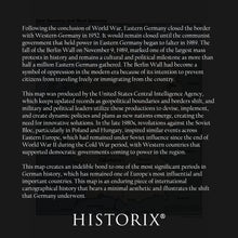 Load image into Gallery viewer, Digitally Restored and Enhanced 1990 East Germany & West Germany Map Print - Old Map of Germany Poster - Vintage Map of East and West Germany Wall Art