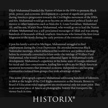 Load image into Gallery viewer, Digitally Restored and Enhanced 1964 Elijah Muhammad Photo Print - Old Photo of Elijah Muhammad Addressing an Assembly of Muslim Followers Wall Art Poster