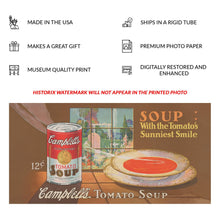 Load image into Gallery viewer, Digitally Restored and Enhanced 1920s Campbells Tomato Soup Advertising Poster - Vintage American Commercial Art - Archival Print