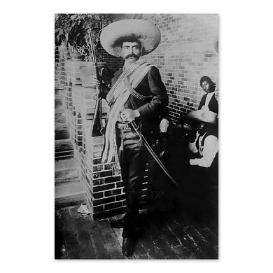 Digitally Restored and Enhanced 1911 Emilio Zapata Photo Print - Vintage Photo of Emiliano Zapata Poster - Mexican Revolution Leader Emiliano Zapata Photo
