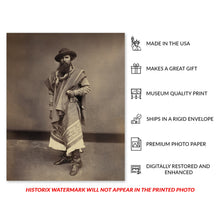 Cargar imagen en el visor de la galería, Digitally Restored and Enhanced 1868 Gaucho of The Argentine Republic Photo Print - Vintage Photo of Gaucho Horseman - Old Argentinian Gaucho Poster