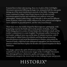 Load image into Gallery viewer, Digitally Restored and Enhanced 1964 Martin Luther King & Malcolm X Photo Print - Vintage Photo of Malcolm X and Martin Luther King Jr Poster Wall Art