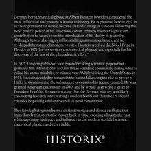 Load image into Gallery viewer, Digitally Restored and Enhanced 1947 Albert Einstein Photo Print - Vintage Portrait Poster of Albert Einstein - Old Photo of Albert Einstein Wall Art