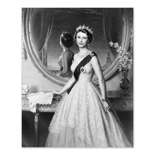 Cargar imagen en el visor de la galería, Digitally Restored and Enhanced 1952 Queen Elizabeth II Portrait Photo - Vintage Photo of Queen Elizabeth II Poster Wall Art Print