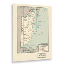 Load image into Gallery viewer, Digitally Restored and Enhanced 1965 British Honduras Map Print - Vintage Road Map of Belize Poster - Old Railroad Map of British Honduras Wall Art Print