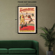 Load image into Gallery viewer, Digitally Restored and Enhanced 1900 Barnum & Bailey Circus Poster - Marvelous Football Dogs Trained Act - Victorian Sports - Archival Print