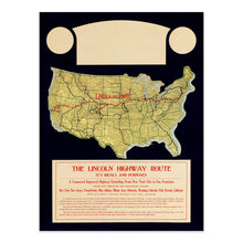Load image into Gallery viewer, Digitally Restored and Enhanced 1845 Lincoln Highway Map Poster - Vintage Map Print of The Lincoln Highway Route from New York City to San Francisco