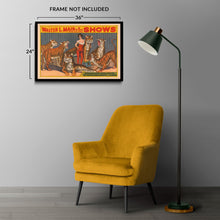 Cargar imagen en el visor de la galería, Digitally Restored and Enhanced 1900 Walter L Main Circus Poster - Female Tiger Trainer Wild Animal Show - Gilded Age Entertainment - Archival Print