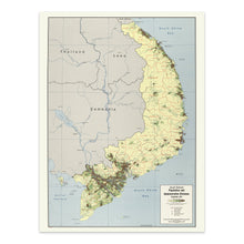 Load image into Gallery viewer, Digitally Restored and Enhanced 1973 South Vietnam Map Poster - Vintage Map of South Vietnam Population & Administrative Divisions - Old Vietnam Wall Map