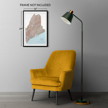Load image into Gallery viewer, Digitally Restored and Enhanced 1977 Maine Map Print - Vintage State of Maine Base Map with Highways & Contours - Old Map of Maine Poster Wall Art