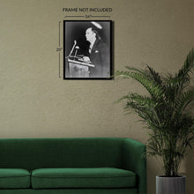 Cargar imagen en el visor de la galería, Digitally Restored and Enhanced 1950 William Branham Photo Print - Old Photo of WIlliam Branham Preaching at Sam Houston Coliseum - William Branham Poster