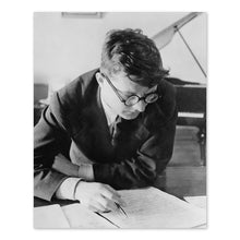 Load image into Gallery viewer, Digitally Restored and Enhanced 1942 Dmitri Shostakovich Photo Print - Vintage Photo of Noted Russian Composer Dmitri Shostakovich Poster Wall Art Print