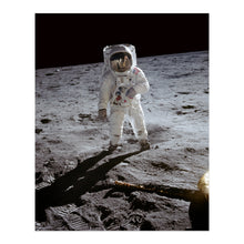 Load image into Gallery viewer, Digitally Restored and Enhanced 1969 Buzz Aldrin Photo Print - Old Photo of Astronaut Buzz Aldrin Near Apollo 11 Lunar Module on Lunar Surface Wall Art