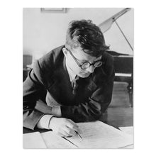 Load image into Gallery viewer, Digitally Restored and Enhanced 1942 Dmitri Shostakovich Photo Print - Vintage Photo of Noted Russian Composer Dmitri Shostakovich Poster Wall Art Print