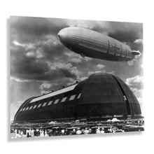 Load image into Gallery viewer, Digitally Restored and Enhanced 1931 USS Akron Photo Print - Vintage Photo of The US Navy Uss Akron at Goodyear Zeppelin Dock Akron Ohio Poster Wall Art