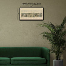 Load image into Gallery viewer, Digitally Restored and Enhanced 1888 Portland Oregon Map Print - Vintage Bird's Eye View of Portland Oregon The Metropolis of The Pacific Northwest Poster