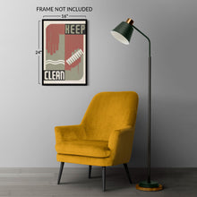 Load image into Gallery viewer, Digitally Restored and Enhanced 1936 Keep Clean Rochester New York WPA Federal Art Project Health Poster - Depression Era Art Deco - Archival Reproduction