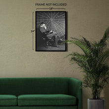 Cargar imagen en el visor de la galería, Digitally Restored and Enhanced 1896 Nikola Tesla Photo Print - Vintage Photo of Nikola Tesla Reading Theoria Philosophiae Naturalis - Nikola Tesla Poster