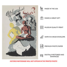 Load image into Gallery viewer, Digitally Restored and Enhanced 1941 What About India WWII Anti-Colonial Political Poster - World War II Political Propaganda - Archival Reproduction