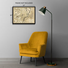 Load image into Gallery viewer, Digitally Restored and Enhanced 1781 Yorktown Virginia Map Print - Vintage Map of Yorktown VA Wall Art Poster - Carte de la Partie de la Virginie