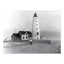 Load image into Gallery viewer, Digitally Restored and Enhanced 1940 Lynde Point Lighthouse Photo Print - Vintage Photo of Lynde Lighthouse Old Saybrook Town Connecticut Poster Wall Art