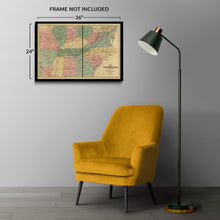 Load image into Gallery viewer, Digitally Restored and Enhanced 1866 Civil War Military Railroad Map Union Army - Reconstruction Era Cartography - Transportation History - Museum Reproduction