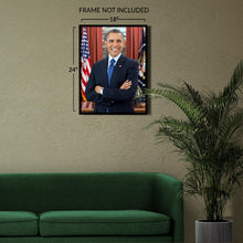Cargar imagen en el visor de la galería, Digitally Restored and Enhanced Barack Obama 44th President of the United States Official Portrait Photo Print Poster
