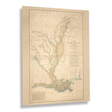 Load image into Gallery viewer, Digitally Restored and Enhanced 1861 Mississippi River Delta Alluvial Region Map - Civil War Strategic Cartography - Southern Geography - Historical Document