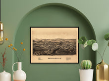 Cargar imagen en el visor de la galería, Digitally Restored and Enhanced 1880 Broadalbin New York Map Poster - Vintage Bird's Eye View Map of Broadalbin Town New York Wall Art Print