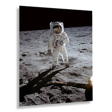 Load image into Gallery viewer, Digitally Restored and Enhanced 1969 Buzz Aldrin Photo Print - Old Photo of Astronaut Buzz Aldrin Near Apollo 11 Lunar Module on Lunar Surface Wall Art