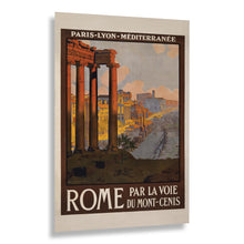 Load image into Gallery viewer, Digitally Restored and Enhanced 1920 Rome Italy Mont Cenis Alpine Railway Travel Poster - Golden Age of Rail Tourism - European Travel Art - Archival Reproduction