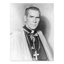 Load image into Gallery viewer, Digitally Restored and Enhanced 1952 Bishop Fulton J Sheen Photo Print - Vintage Portrait Photo of Catholic Church Archbishop Fulton Sheen Wall Art Poster