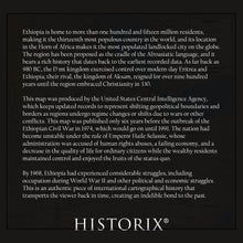 Load image into Gallery viewer, Digitally Restored and Enhanced 1968 Ethiopia Map Print - Vintage Map of Ethiopia Poster Wall Art - History Map of Ethiopia East Africa Poster Print