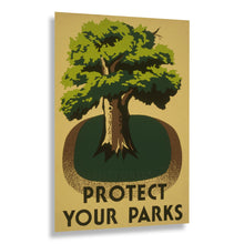 Load image into Gallery viewer, Digitally Restored and Enhanced 1938 Protect Your Parks Ohio Conservation WPA Federal Art Project Poster - Depression Era Art Deco - Archival Reproduction