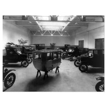 Load image into Gallery viewer, Digitally Restored and Enhanced 1925 Ford Motor Company Photo Print - Vintage Photo Ford Display Room - Old Photo of Ford Automobiles on Display Poster