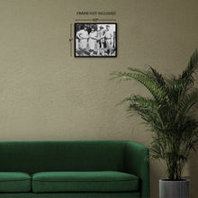 Load image into Gallery viewer, Digitally Restored and Enhanced 1952 Jackie Mitchell & Babe Ruth Photo Print - Old Photo of Jackie Mitchell and Babe Ruth with Lou Gehrig Joe Engel Poster