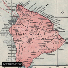 Load image into Gallery viewer, Digitally Restored and Enhanced 1912 Map of Hawaii Poster Print - Vintage Hawaii Island Map - Old Hawaii Wall Map Poster - History Map of Hawaii Wall Art