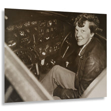 Cargar imagen en el visor de la galería, Digitally Restored and Enhanced 1937 Amelia Earhart Electra Cockpit Photo - Aviation Pioneer - Golden Age of Flight History - Gallery-Quality Print