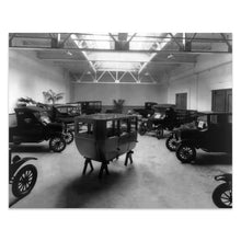 Load image into Gallery viewer, Digitally Restored and Enhanced 1925 Ford Motor Company Photo Print - Vintage Photo Ford Display Room - Old Photo of Ford Automobiles on Display Poster