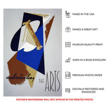 Load image into Gallery viewer, Digitally Restored and Enhanced 1936 Understanding the Arts Illinois WPA Federal Art Project Poster - Depression Era Art Deco - Archival Reproduction