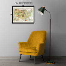 Load image into Gallery viewer, Digitally Restored and Enhanced 1892 Indian Reservations Map Poster - Old Map of Indian Reservations Within the Limits of the United States Wall Art Print