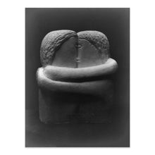 Load image into Gallery viewer, Digitally Restored and Enhanced 1913 The Kiss Photo Print - Vintage Photo of The Kiss Sculpture by Constantine Brancusi - The Kiss Poster Wall Art Print