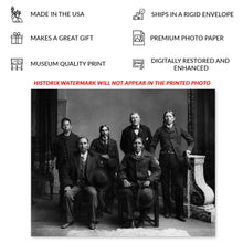 Load image into Gallery viewer, Digitally Restored and Enhanced 1880 Comanche & Kiowa Indians Photo Print - Old Photo of The Comanche Delegation with Chief Quanah Parker Poster Wall Art