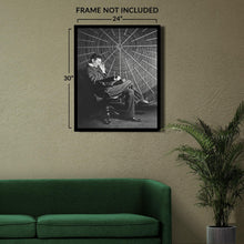 Cargar imagen en el visor de la galería, Digitally Restored and Enhanced 1896 Nikola Tesla Photo Print - Vintage Photo of Nikola Tesla Reading Theoria Philosophiae Naturalis - Nikola Tesla Poster