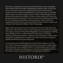 Load image into Gallery viewer, Digitally Restored and Enhanced 1869 Urbana Champaign Illinois Map Print - Vintage Bird's Eye View of Urbana City Champaign Illinois Map Poster Wall Art