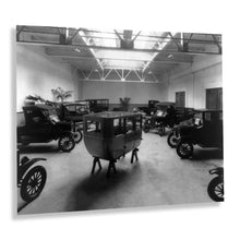 Load image into Gallery viewer, Digitally Restored and Enhanced 1925 Ford Motor Company Photo Print - Vintage Photo Ford Display Room - Old Photo of Ford Automobiles on Display Poster