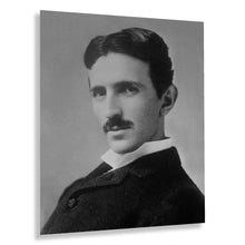 Load image into Gallery viewer, Digitally Restored and Enhanced 1900 Nicola Tesla Photo Print - Vintage Portrait Photo of Nicola Tesla - Old Photo of Inventor Nicola Tesla Poster Wall Art