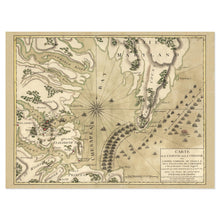 Load image into Gallery viewer, Digitally Restored and Enhanced 1781 Yorktown Virginia Map Print - Vintage Map of Yorktown VA Wall Art Poster - Carte de la Partie de la Virginie