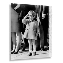 Load image into Gallery viewer, Digitally Restored and Enhanced 1963 John F Kennedy Jr Photo Print - Vintage Photo of John F Kennedy Jr Saluting - Old Photo of JFK Jr Wall Art Print