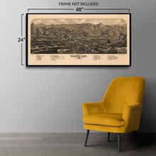 Load image into Gallery viewer, Digitally Restored and Enhanced 1882 Golden Colorado Bird's Eye View Map - Western Mining Town Cartography - Frontier Development - Archival Reproduction